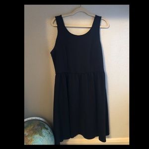 Simple black sleeveless dress
